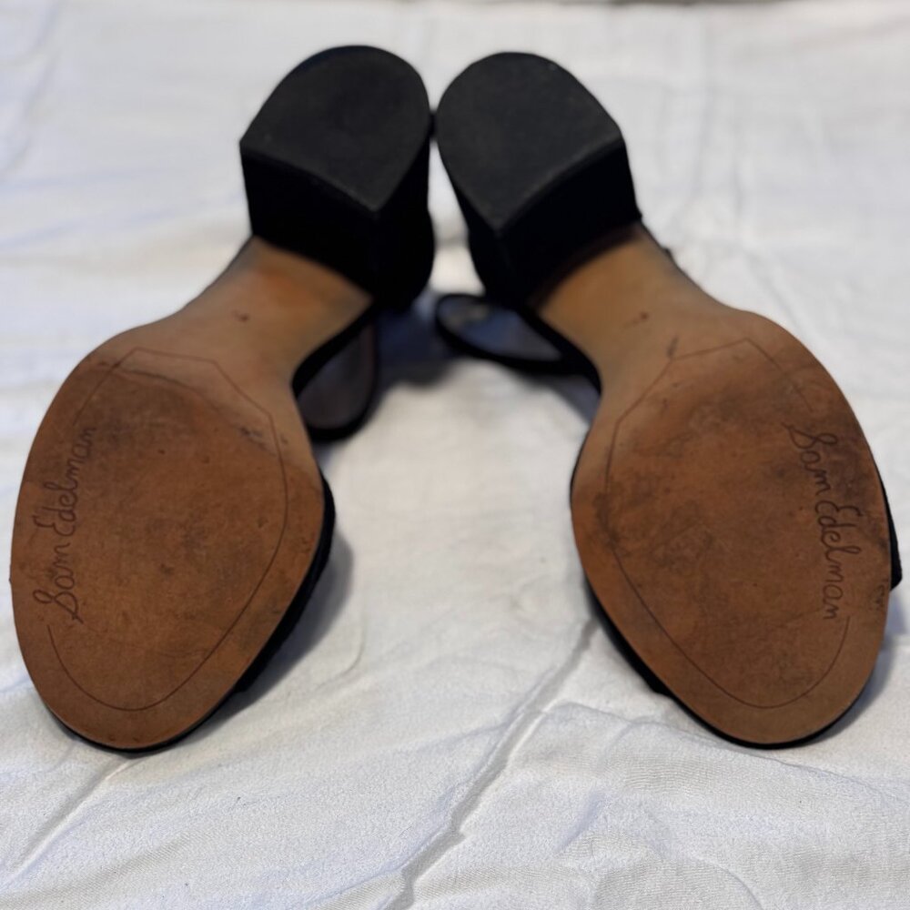 Sam Edelman I Black Susie d'Orsay Ankle Strap Block Heel Sandal size 8.5 - Picture 9 of 15